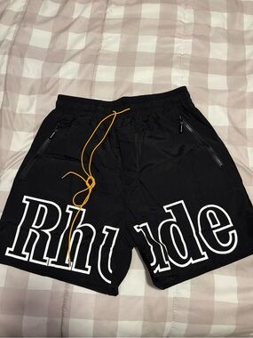 Rhude Black Logo Designer Shorts NWT Size Medium